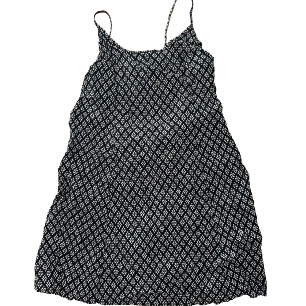 Black and Beige Patterned Dress